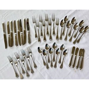 Jean Couzon Consul Stainless Flatware Set 43 Pc Service For 8 France 18/10